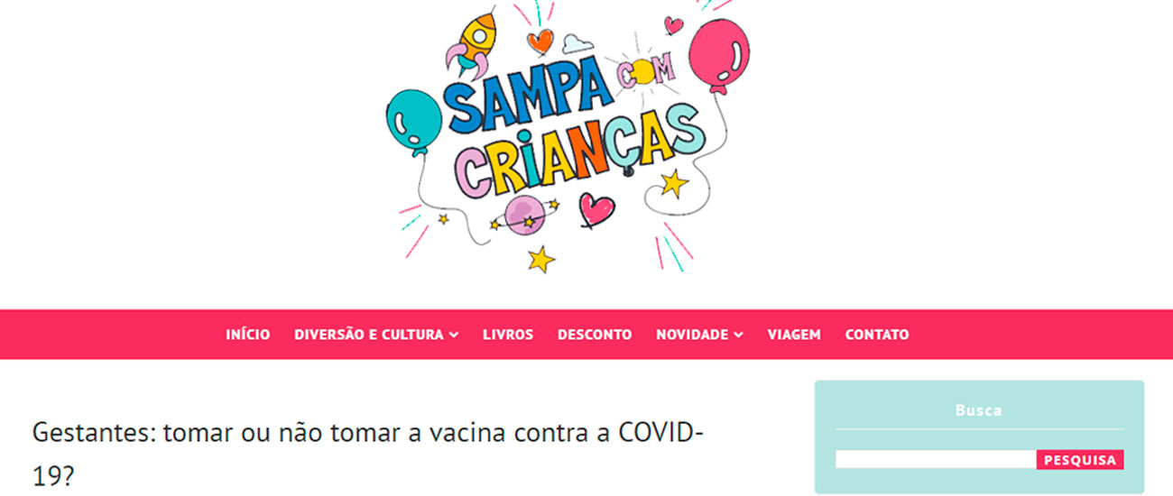 Blog Sampa Com Crianças | As gestantes podem receber a imunização contra a Covid-19?